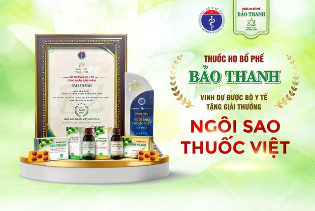 ThS.DS Nguyễn Thị Thu Trang, Phó Giám đốc Ngành hàng Dược phẩm nhận giải thưởng "Ngôi sao thuốc Việt" lần thứ 2 cho Thuốc ho bổ phế Bảo Thanh